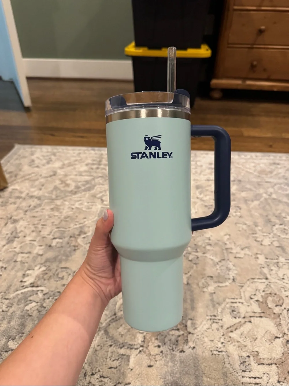 Stanley 40oz Stainless Steel H2.0 Flowstate Quencher Tumbler Watercolor Blue